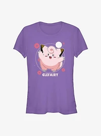 Pokemon Clefairy Flowers Girls T-Shirt