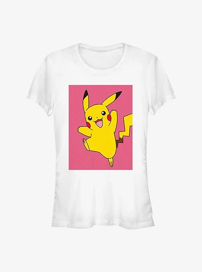 Pokemon Pikachu Leap Poster Girls T-Shirt