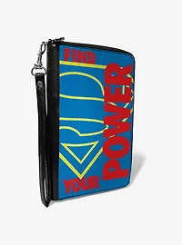 DC Comics Superman Shield Find Your Power Zip Around Wallet