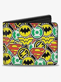 DC Comics Justice League 5 Superhero Chibi Icons Stacked Bifold Wallet