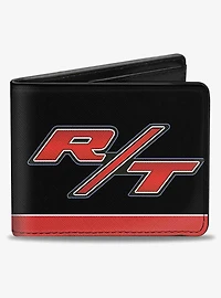 Dodge Challenger R T Emblem Stripe Bifold Wallet