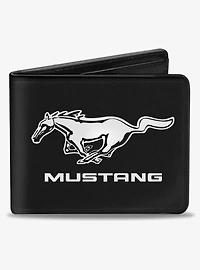 Mustang Logo Text Bifold Wallet
