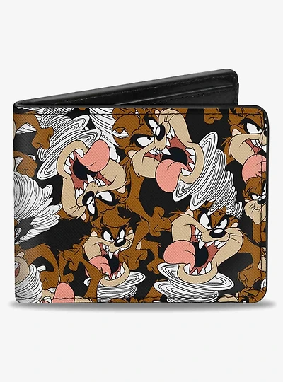 Looney Tunes Tasmanian Devil Vortex Poses ScatteBifold Wallet