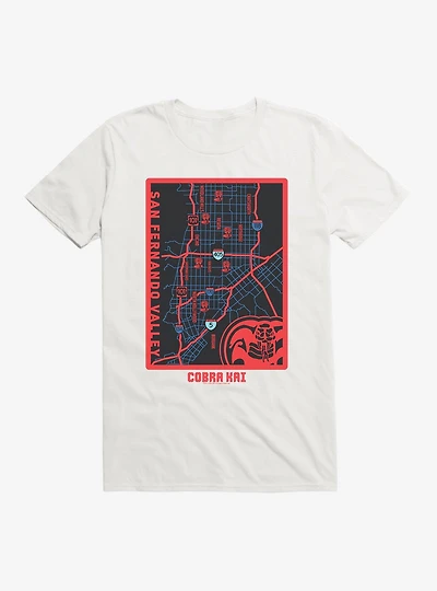 Cobra Kai San Fernando Valley Map T-Shirt