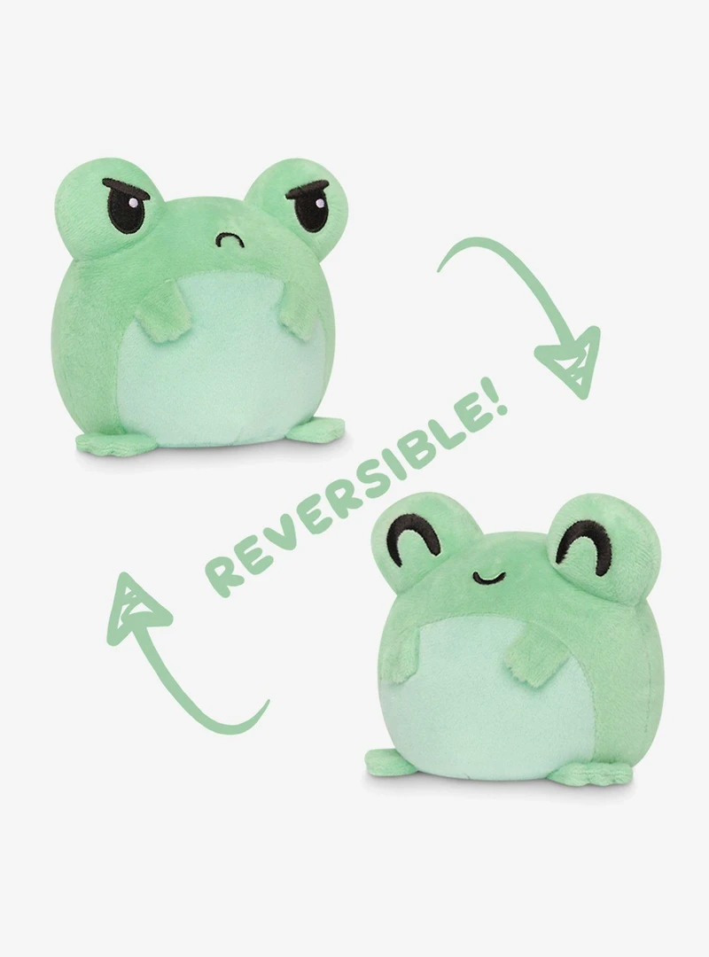 Tee Turtle Happy + Angry Reversible Mood 5 Inch Frog Plush