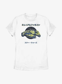Star Wars Millennium Falcon Japanese Womens T-Shirt