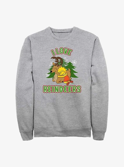 The Simpsons Lisa Loves Reindeers Sweatshirt