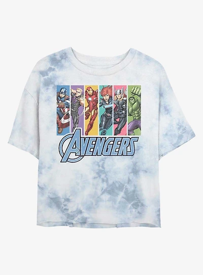 Marvel Avengers Original Unite Tie-Dye Girls Crop T-Shirt