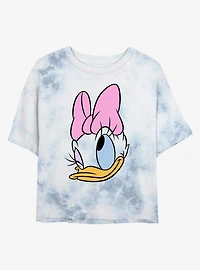 Disney Daisy Duck Daisy Big Face Tie-Dye Girls Crop T-Shirt