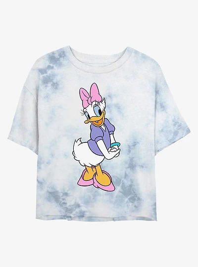Disney Daisy Duck Traditional Tie-Dye Girls Crop T-Shirt