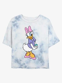 Disney Daisy Duck Traditional Tie-Dye Girls Crop T-Shirt