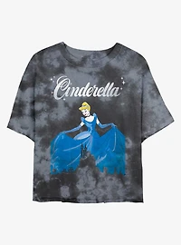 Disney Cinderella Dancing Tie-Dye Girls Crop T-Shirt