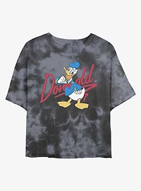 Disney Donald Duck Signature Tie-Dye Girls Crop T-Shirt