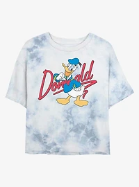 Disney Donald Duck Signature Donald Tie-Dye Girls Crop T-Shirt