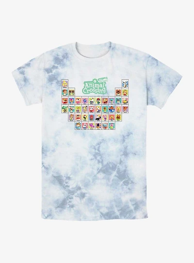Nintendo Animal Crossing Periodic Table Tie-Dye T-Shirt