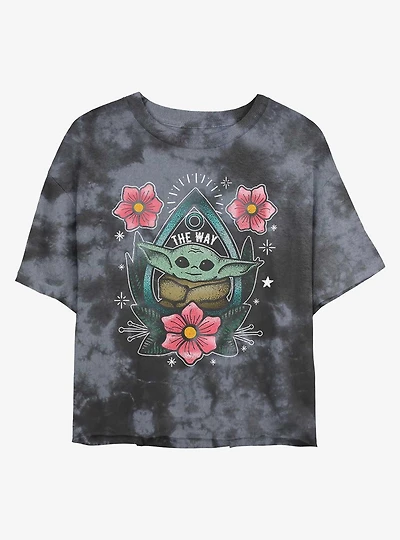Star Wars The Mandalorian Planchette Child Tie-Dye Girls Crop T-Shirt