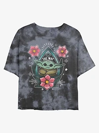 Star Wars The Mandalorian Planchette Child Tie-Dye Girls Crop T-Shirt