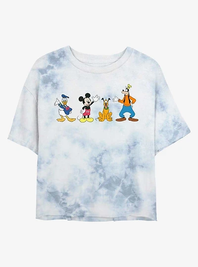 Disney Mickey Mouse Just The Boys Tie-Dye Girls Crop T-Shirt
