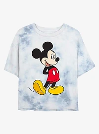 Disney Mickey Mouse Traditional Mickey Tie-Dye Girls Crop T-Shirt