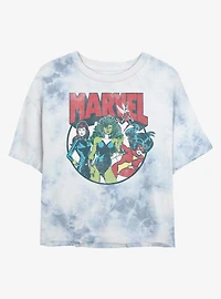 Marvel Ladies of Marvel Tie-Dye Girls Crop T-Shirt