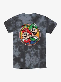 Nintendo Super Bros Mario and Luigi Tie-Dye T-Shirt
