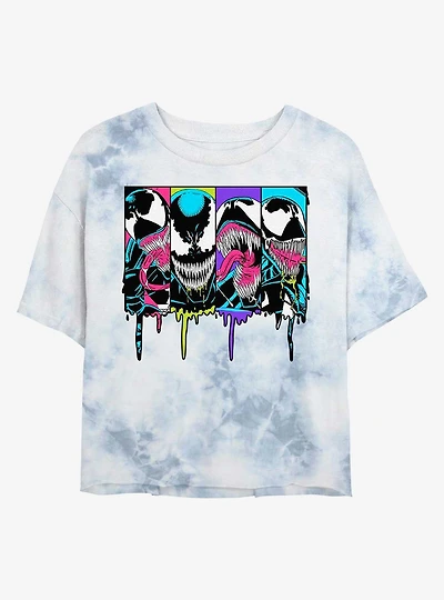 Marvel Venom Neon Tie-Dye Girls Crop T-Shirt