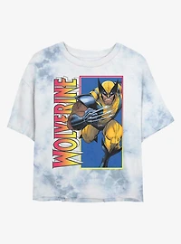 Marvel Wolverine Classic Wolverine Tie-Dye Girls Crop T-Shirt