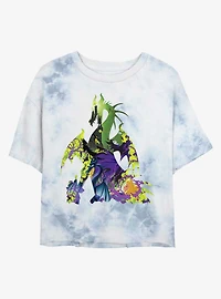 Disney Villains Dragon Form Maleficent Tie-Dye Girls Crop T-Shirt