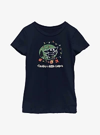 Star Wars The Mandalorian Santa's Helper Youth Girls T-Shirt
