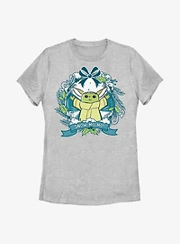 Star Wars The Mandalorian Snow Ho Grogu Womens T-Shirt