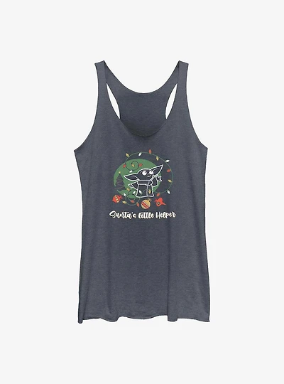 Star Wars The Mandalorian Santa's Helper Womens Tank Top