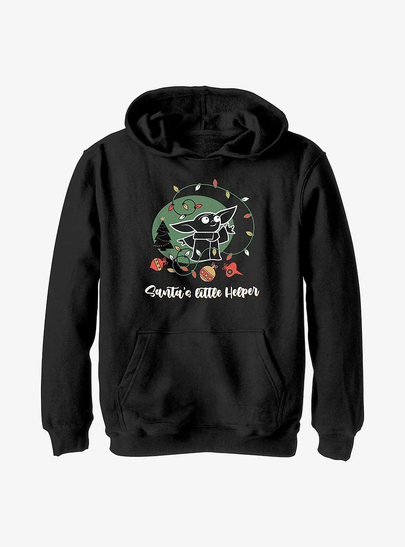 Star Wars The Mandalorian Santa's Helper Youth Hoodie