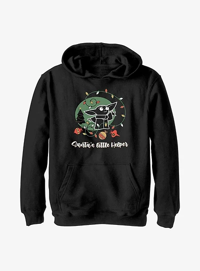 Star Wars The Mandalorian Santa's Helper Youth Hoodie