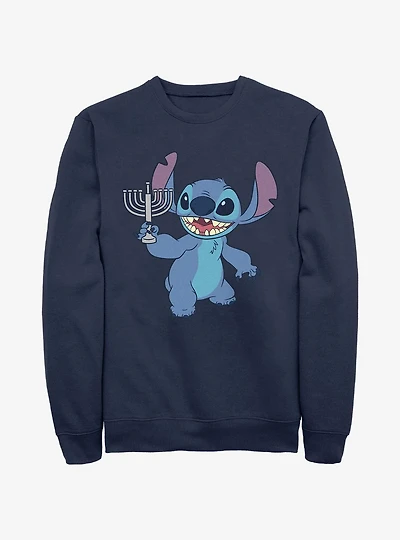 Disney Lilo & Stitch Hanukkah Menorah Sweatshirt
