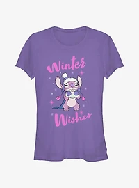 Disney Lilo & Stitch Angel Winter Wishes Girls T-Shirt