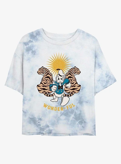 Disney Donald Duck Wonderful Tie-Dye Girls Crop T-Shirt