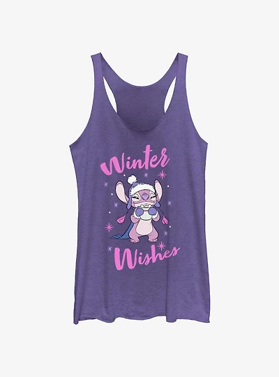 Disney Lilo & Stitch Angel Winter Wishes Girls Tank
