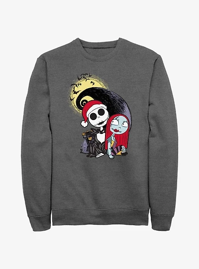 Disney The Nightmare Before Christmas Santa Jack and Sally Sweatshirt