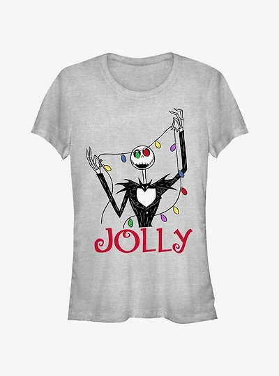 Disney The Nightmare Before Christmas Jack Jolly Lights Girls T-Shirt
