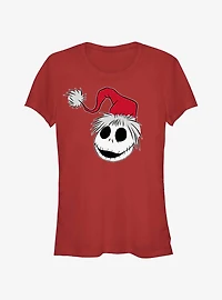 Disney The Nightmare Before Christmas Santa Hat Jack Girls T-Shirt