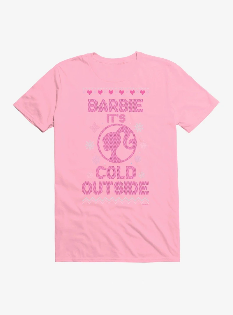 Barbie It's Cold Outside Ugly Christmas Pattern T-Shirt