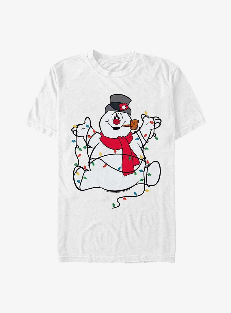 Frosty The Snowman Tangled Christmas Lights T-Shirt