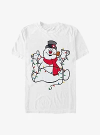 Frosty The Snowman Tangled Christmas Lights T-Shirt