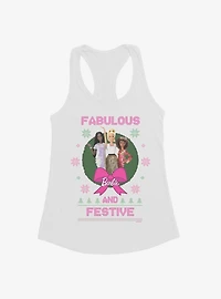 Barbie Fabulous And Festive Ugly Christmas Pattern Girls Tank