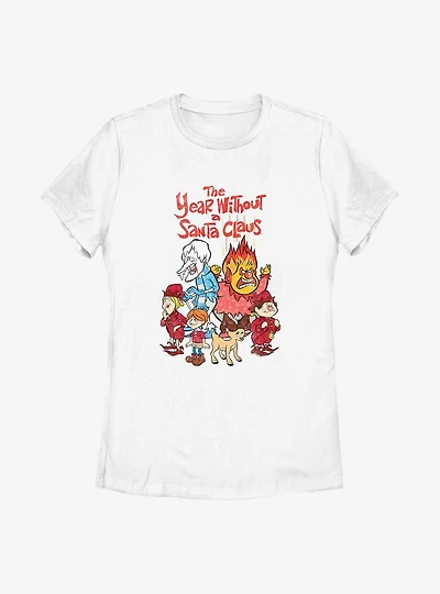 The Year Without Santa Claus Logo Group Womens T-Shirt