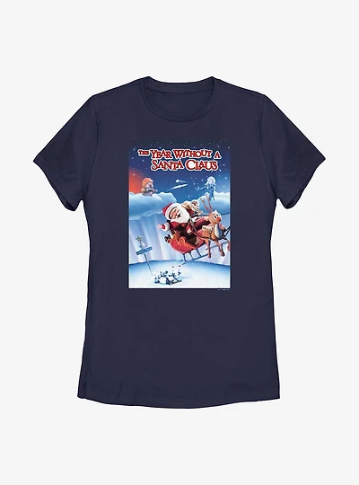The Year Without Santa Claus Poster Style Womens T-Shirt