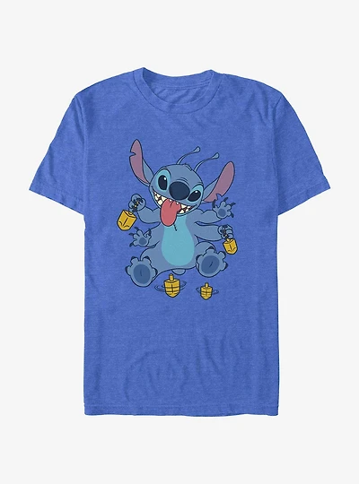 Disney Lilo & Stitch Hanukkah Spinning Dreidels T-Shirt