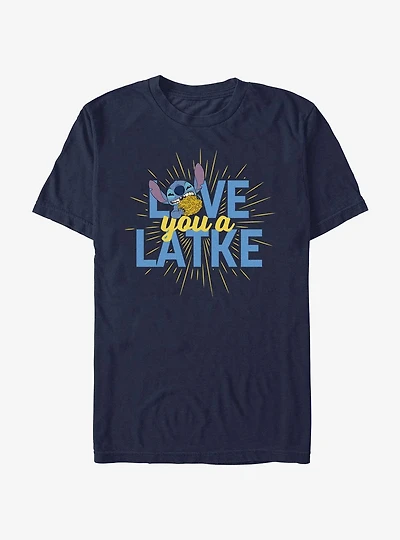 Disney Lilo & Stitch Hanukkah Love You A Latke T-Shirt
