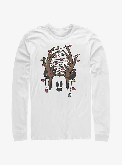 Disney Mickey Mouse Christmas Light Antlers Long-Sleeve T-Shirt