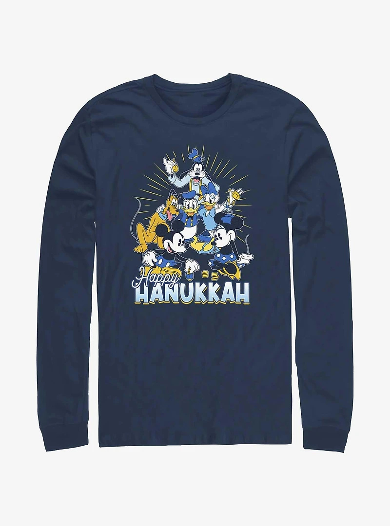 Disney Mickey Mouse & Friends Happy Hanukkah Long-Sleeve T-Shirt